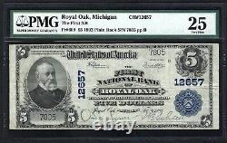 MI 1902 $5? Royal Oak, Michigan? Pmg Vf 25 Very Rare