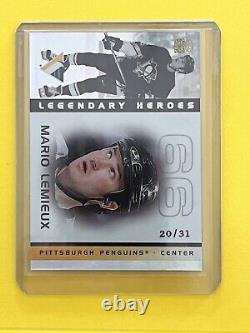 Mario Lemieux! 2001-02 Crown Royale Legendary Heroes 20/31 Very Rare