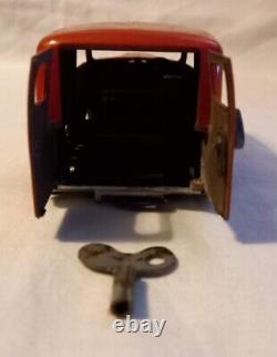 Mettoy Vintage Clockwork Morris Z Royal Mail Van Working With Key Very Rare
