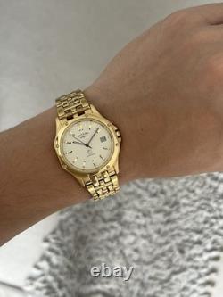 NEW Rotary Royal Oak Mens Watch With & Date Very Rare Boxed Gold Tone Vintage