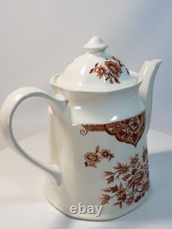 NEW & VERY RARE! J & G Meakin England Royal Staffordshire Old Pekin Brown Teapot