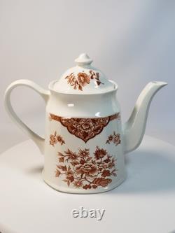NEW & VERY RARE! J & G Meakin England Royal Staffordshire Old Pekin Brown Teapot