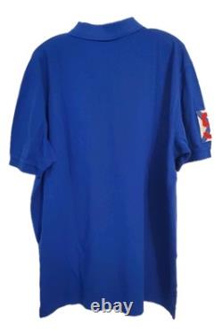 NWT Polo Ralph Lauren Very Rare #5 FLAG & BIG PONY Polo Shirt, Royal Blue, XXL