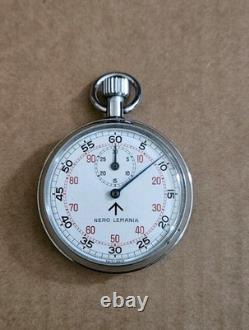 Nero Lemania Royal Navy Issued Stop Watch 0552/521-3169 Very Good Condition Rare