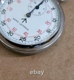 Nero Lemania Royal Navy Issued Stop Watch 0552/521-3169 Very Good Condition Rare