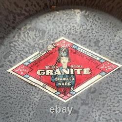 Nesco Royal Granite Enameled Ware Circa 1918 Very Rare WithOriginal Sticker