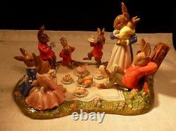 New Very Rare Royal Doulton Bunnykins 2010 Tableau Family Picnic Just 400 Made