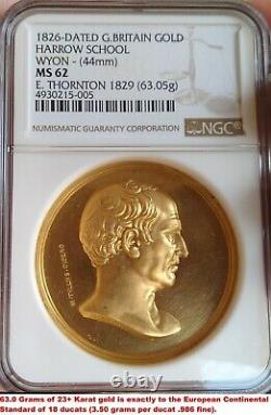 Ngc Ms62 1826 18 Ducats Gold Great Britain Wyon Royal Mint Original-very Rare