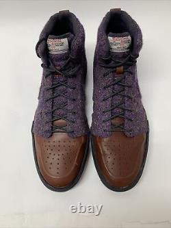 Nike Mid Royal Harris Tweed Purple, Brown Leather Size 11 Very Rare
