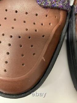 Nike Mid Royal Harris Tweed Purple, Brown Leather Size 11 Very Rare