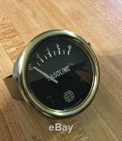 Nos Us Gas Gasoline Level Gauge Very Rare Prewar Race Car Dash Instrument Old