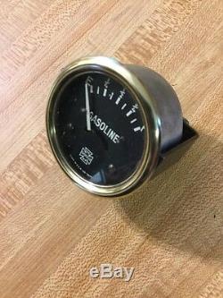 Nos Us Gas Gasoline Level Gauge Very Rare Prewar Race Car Dash Instrument Old