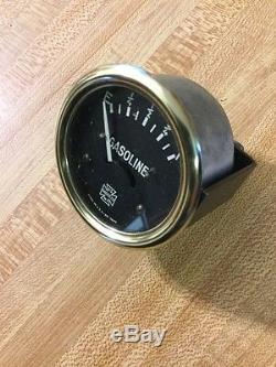 Nos Us Gas Gasoline Level Gauge Very Rare Prewar Race Car Dash Instrument Old