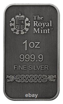Odin and Thor 1oz Silver Antiqued Bars Royal Mint LOW 500 Mintage Very Rare Pair