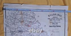 Old original map of Royal Romania Bessarabia 1929, VERY rare kingdom era