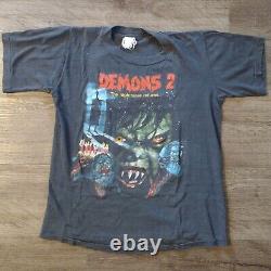 Original DEMONS 2 shirt 1988 Imperial Ent. VERY RARE vtg horror promo