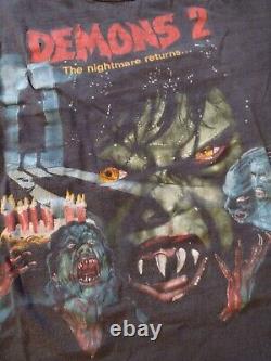 Original DEMONS 2 shirt 1988 Imperial Ent. VERY RARE vtg horror promo