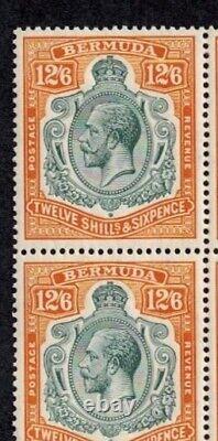 PERFECT Bermuda 1932 SG 93, 93e, &93f Block of 4 Mint Gem VERY RARE CV L2200+++