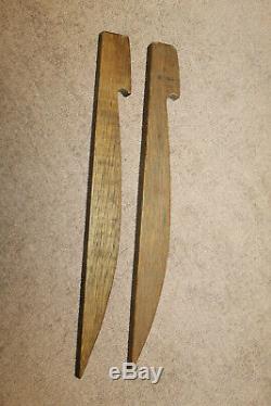 Pair of Very Rare & Original WW2 Imperial Japanese Army Wood Tent Stakes, Marked