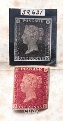 Queen Victoria 1864 1d Pl. 66 LC Unperforated Royal Reprint Very Rare Certificate