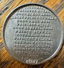 Queen Victoria & Prince Albert Coin Box With 4 Tokens Very Rare And Desirable