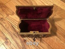 Queen Victoria Royal Ormolu Commemorative Jewelry Box Antique 1897- Very Rare
