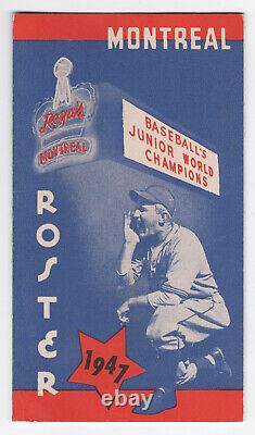 RARE 1947 Montreal Royals (Dodgers) Roster Jackie Robinson and Chuck Connors