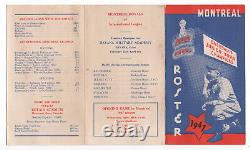 RARE 1947 Montreal Royals Roster Tri-Fold Jackie Robinson and Chuck Connors