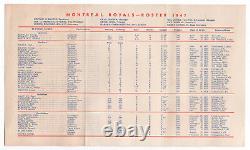 RARE 1947 Montreal Royals Roster Tri-Fold Jackie Robinson and Chuck Connors