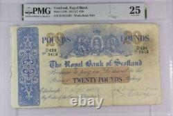 RARE £ 20 pounds Royal Bank of Scotland P-319b 1942 Very Fine PMG