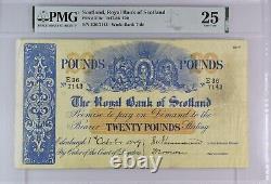 RARE £ 20 pounds Royal Bank of Scotland P-319c 1949 Very Fine PMG