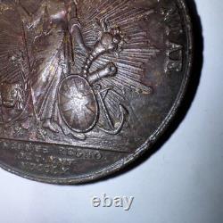RARE BRITISH CORONATION MEDAL King George III 1760 Very Nice Bronze COBM-4512