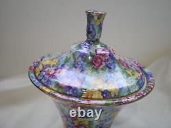 RARE Old Vtg Royal Winton JULIA Chintz Candy Dish Bowl Compote VERY NICE