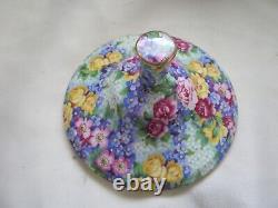 RARE Old Vtg Royal Winton JULIA Chintz Candy Dish Bowl Compote VERY NICE