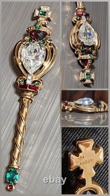 RARE Queen Elizabeth II Coronation 1953 Royal Jeweled Scepter By Alfred Philippe