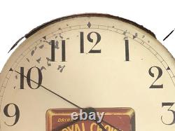 RARE Royal Crown Cola Walnut Wood General Store Wall Clock 1930's Very Good Cond