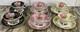 RARE VNTG LM Royal Halsey Luster 1950's Very Fine 3 Legs 6 Tea Cups & 6 Saucers