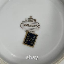 RARE VNTG LM Royal Halsey Luster 1950's Very Fine 3 Legs 6 Tea Cups & 6 Saucers