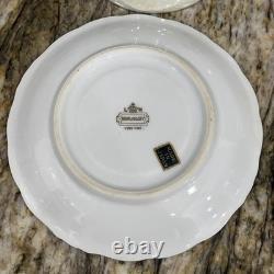 RARE VNTG LM Royal Halsey Luster 1950's Very Fine 3 Legs 6 Tea Cups & 6 Saucers