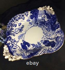 REDUCEDVery rare 1917 Antique Royal Crown Derby BLUE MIKADO CENTERPEICE