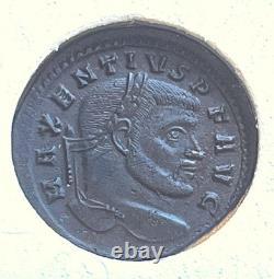 ROMAN Imperial Maxence, AE follis, 307 AD, Excellent cond, Very RARE