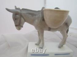 ROYAL COPENHAGEN DONKEY WITH 2 BASKETS No 607. VERY RARE