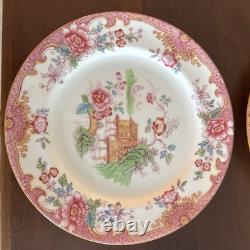 ROYAL Doulton TEMPLE PINK 9 Salad Plates Set Of 4 RARE Very Hard To Find PINK