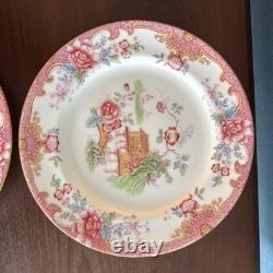 ROYAL Doulton TEMPLE PINK 9 Salad Plates Set Of 4 RARE Very Hard To Find PINK