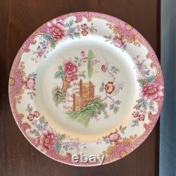 ROYAL Doulton TEMPLE PINK 9 Salad Plates Set Of 4 RARE Very Hard To Find PINK