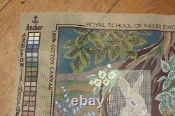 ROYAL SCHOOL OF NEEDLEWORK tapestry kit RABBIT very rare RSN vintage