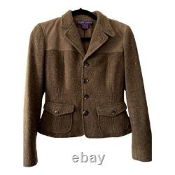 Ralph Lauren Cropped Wool Jacket in Brown ASO Kate Royal US4 (very rare)