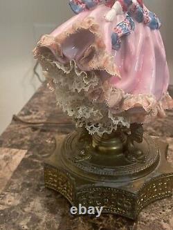 Rare 22 Royal Doulton Very Old Porcelain Lace Dress Lady Figurine