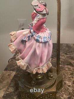 Rare 22 Royal Doulton Very Old Porcelain Lace Dress Lady Figurine