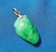 Rare Antique Jade imperial Green White Deco Pendant. Exciting Victorian Charm